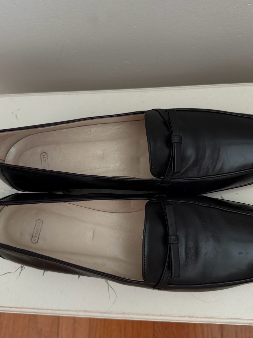 Coach Black Leather Loafers - Picture 4 of 9
